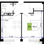 Продаются 2-комнатные апартаменты от застройщика, 71.2 м², Анапа, Дом                                                     2