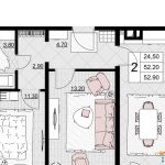 Продаю 2-комнатные апартаменты от застройщика, 49.2 м², Анапа, проезд Сосновый, Литер                                                     1