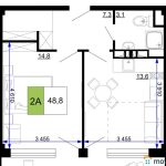 Продаем 2-комнатные апартаменты от застройщика, 47.6 м², Анапа, проезд Сосновый, Литер                                                     1